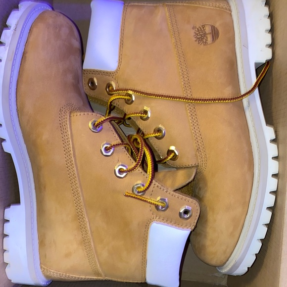 wheat white timberland boots
